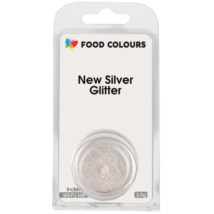 Barwnik metaliczny w proszku new silver glitter/srebrny