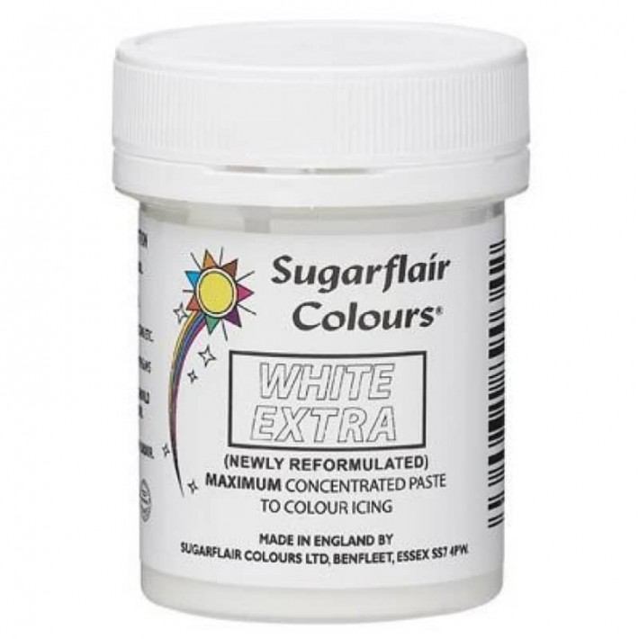 Barwnik spożywczy w żelu Sugarflair 42 g - Extra biały