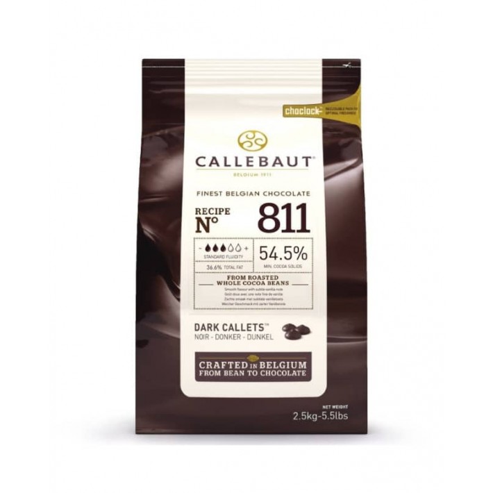 Czekolada Callebaut ciemna 811 w pastylkach - 2,5 kg