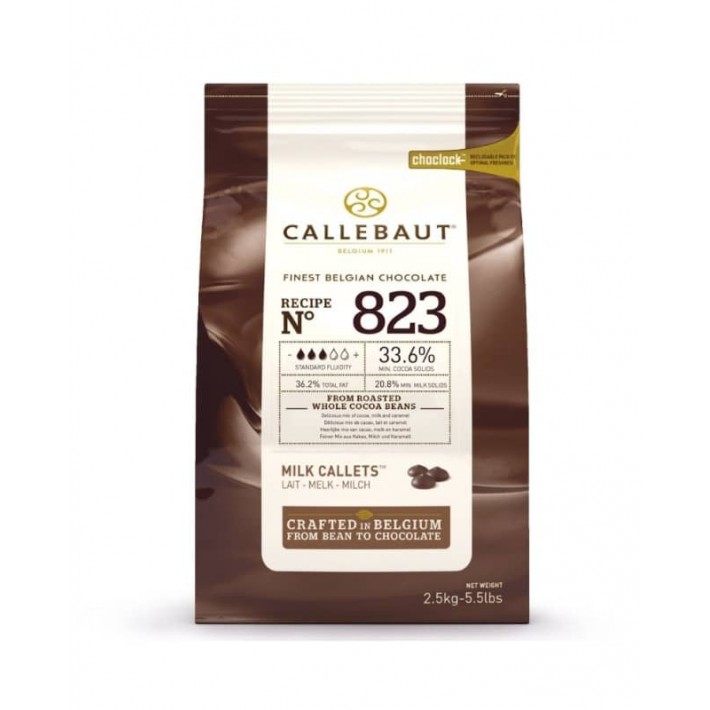 Czekolada Callebaut mleczna 823 w pastylkach - 2,5 kg