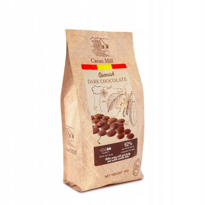 Czekolada ciemna 62% hiszpańska Natra Cacao - 1 kg