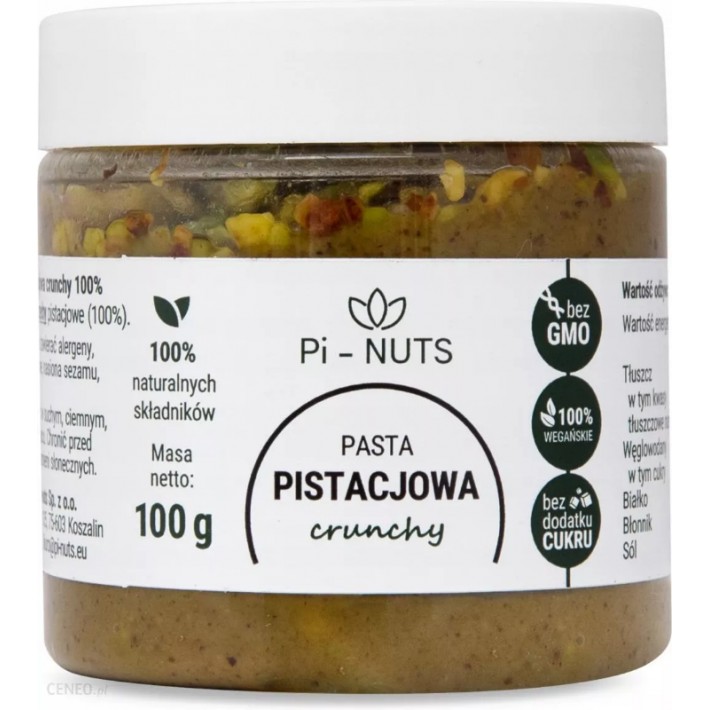 Pasta pistacjowa Pi-NUTS Chrupiąca 100% - 100 g