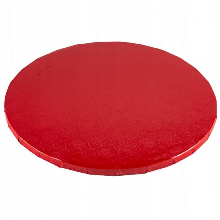 Podkład pod tort okrągły 30 cm - czerwony