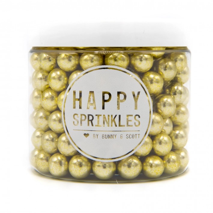 Posypka cukrowa Happy Sprinkles Gold Metallic Choco M - złota