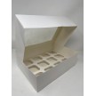 Pudełko na muffinki JS z wkładem 12 szt - białe