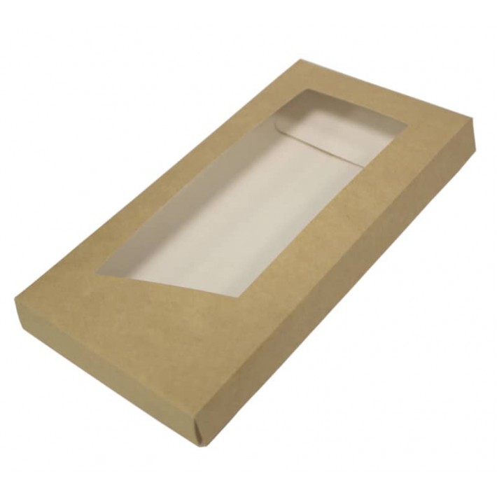 Pudełko na tabliczkę czekolady 16,5x8,5 cm - brązowe