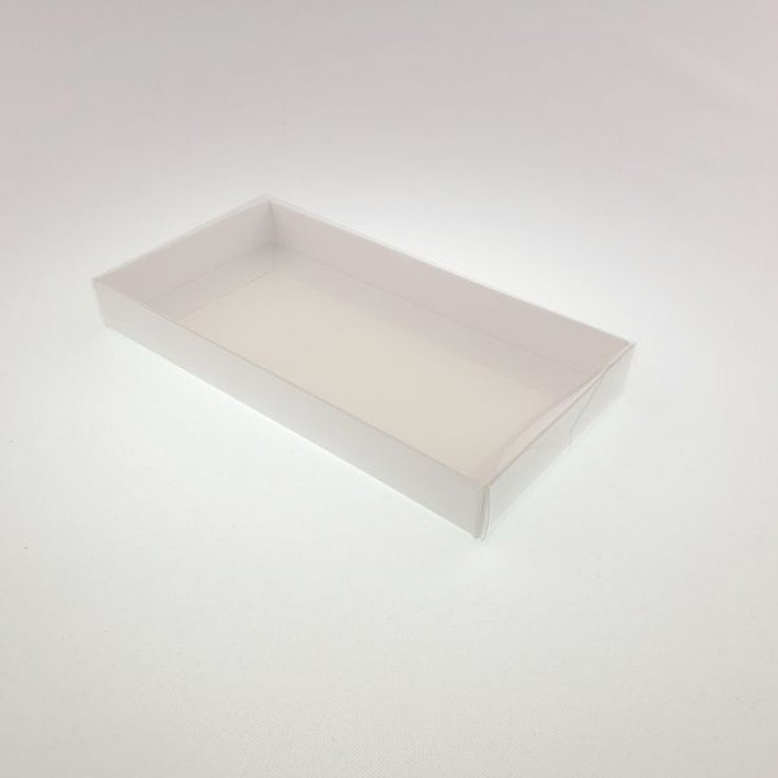 Pudełko z pokrywką folia na pierniczki ciasteczka 16 x 8 cm - białe