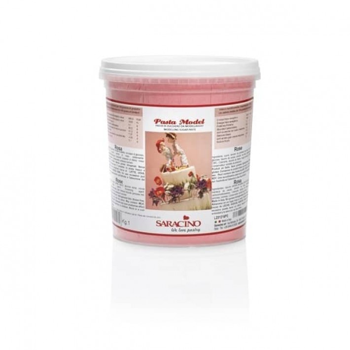 Masa cukrowa / Lukier plastyczny Saracino do figurek 1 kg różowy