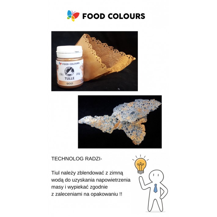 Tiul w proszku Food Colours 20 g - neutralny