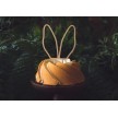 Topper na tort drewniany Uszy królika - 20 cm