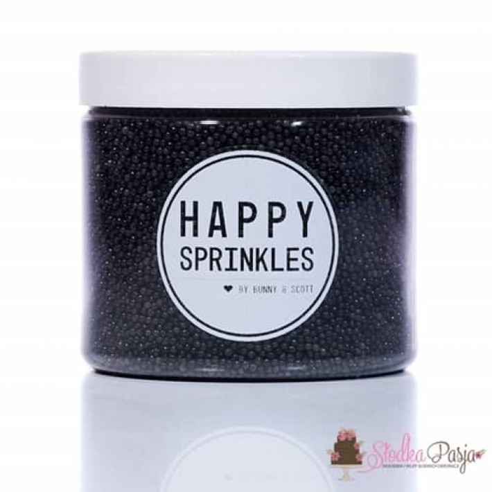 Posypka cukrowa Happy Sprinkles Black Simplicity 90 g - czarna