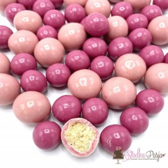Posypka cukrowa Happy Sprinkles Yogurt Crispy Pearls 110 g - odcienie różu