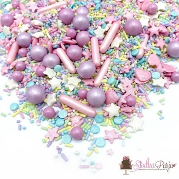 Posypka cukrowa Happy Sprinkles Pastel Vibes 90 g - pastelowa