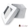 Pudełko z okienkiem na tort białe  - 31,7X31,7X19,5