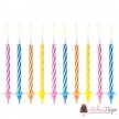 Świeczki urodzinowe mix kolorów 10 szt